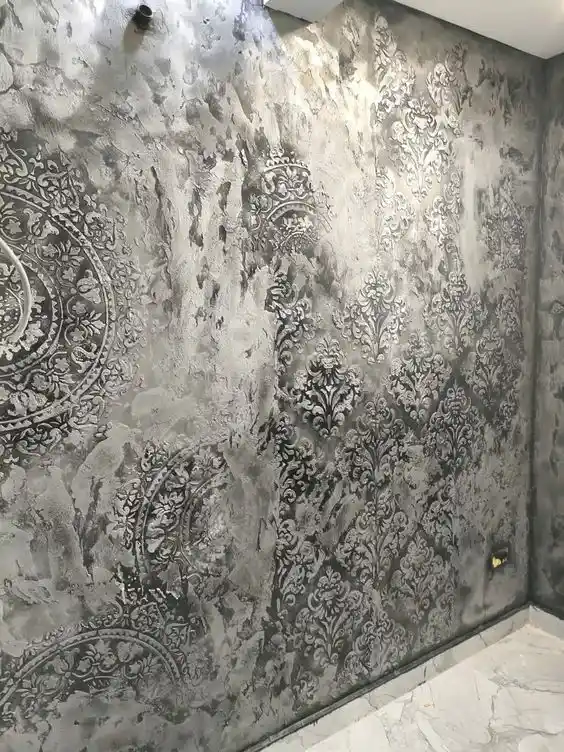 آموزش پتینه کاری روی دیوار گچی